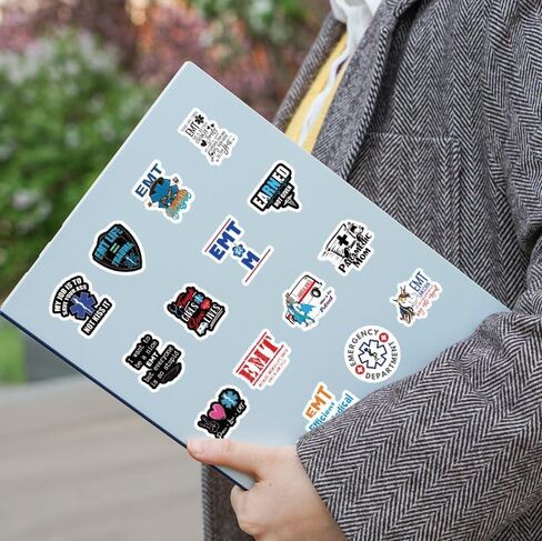 106pcs ملصقات معالج الجهاز التنفسي ، ملصق RT ، ملصق زجاجة ماء وملصق محمول ، هدايا مثالية للمعالج التنفسي - متينة ومقاومة للماء (RT) in Kuwait