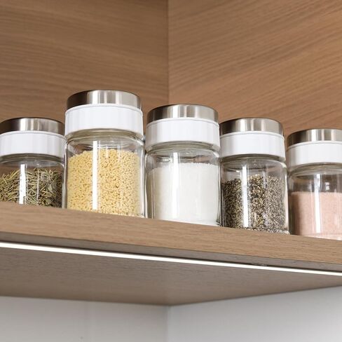 VUCCHINI Salt and Pepper Shaker Set with 3 level Adjustable Pour Holes Seasoning Spice shaker Glass Bottle, Large Salt and Pepper Dispenser for Home Kitchen Camping (5 oz, Beige) in Kuwait