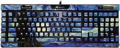 MightySkins Skin Compatible with Corsair K95 RGB Platinum XT - Yellow Marble End | Protective, Durable, and Unique Vinyl Decal wrap Cover | Easy to Apply, Remove, and Change Styles | Made in The USA in Saudi Arabia