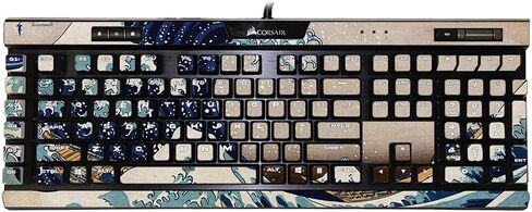 MightySkins Skin Compatible with Corsair K95 RGB Platinum XT - Yellow Marble End | Protective, Durable, and Unique Vinyl Decal wrap Cover | Easy to Apply, Remove, and Change Styles | Made in The USA in Saudi Arabia