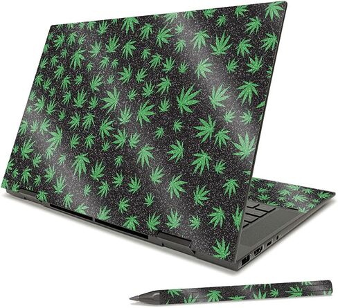 MightySkins Glossy Glitter Skin Compatible with HP Envy x360 15" (2021) - Rasta Rainbow | Protective, Durable High-Gloss Glitter Finish | Easy to Apply, Remove, and Change Styles | Made in The USA in Saudi Arabia