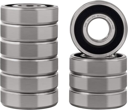 XiKe 10 Pcs 6308-2RS Double Rubber Seal Bearings 40x90x23mm, Pre-Lubricated and Stable Performance and Cost Effective, Deep Groove Ball Bearings. in Kuwait