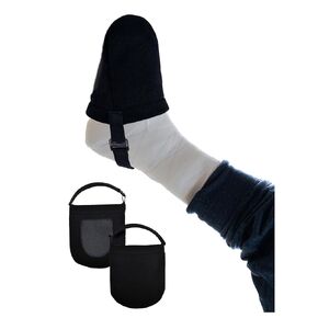 1 Pack Protective Foot Cast Socks Toe Covers Soft Warm Cast Toe Protector Cast Sock Toe Cover for Men and Women, Adjustable Cast Socks for Leg, Foot and Ankle, Socks for Casts Adults (Black)