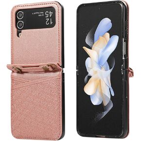 حالة الهاتف ASUWISH لـ Samsung Galaxy Z Flip 3 5G 2021 غطاء محفظة مع واقي شاشة زجاجي مقسى وحزام معصم ، حامل بطاقة الائتمان ، خلية Zflip3 Z3 flip3 3z نساء روزولد in Kuwait