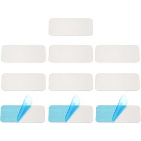 PATIKIL 30mmx60mm Metal Plate for Phone Magnet, 10pcs Rectangular Adhesive Metal Plate Replacement Stickers for Magnetic Car Mount Holder Phone Case Wall, Silver Tone