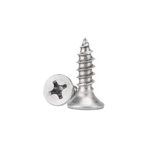 #4 Wood Screws Assortment Kit, Small Screws Set 500pcs, Short Cabinet Screws, Phillips Flat Head Self-Tapping Screws, Small Screws Fasteners, 304 Stainless Steel, Contains 50pcs M6 Screw Anchors