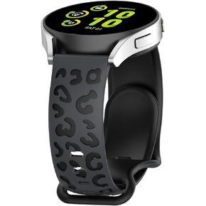Leopard Engraved Bands Compatible with Garmin Forerunner 245/645/55 Watch Band 645/245 Music Bands, Vivoactive 5/Vivoavtive 3/Venu/Venu SQ Watch Band, 20mm Soft Silicone Replacement Sport Strap