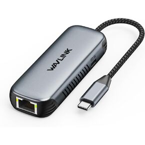 WAVLINK 5Gbps USB C to Ethernet Adapter, 5000Mbps USB-C to RJ45 Network Converter, Aluminum Case for Windows, Mac OS, iPad OS and More, RTL8157 Chipset, (5Gbps Need Type-C > 3.2)
