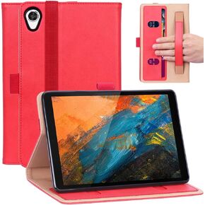 Case for Lenovo Tab M8 HD/FHD / M8 (2nd Gen), Multifunctional Cover Standing Multiple Viewing Angles for Lenovo Tab M8 TB-8705F / TB-8705N / TB-8505F / TB-8505X / TB-8505FS Red