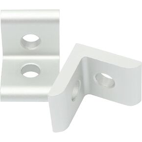 10 Packs Inside Corner Bracket, Aluminum 2-Hole 90 Degree Angle Corner Bracket for 10 Series T Slot Profile Extruded Aluminum Extrusion Corner Bracket Mount
