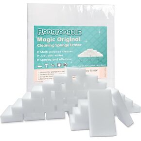 Magic Sponge Eraser, 50 Pcs Melamine Foam Sponges in Bulk, Multi-Functional Household Scrub Cleaning Pads for Kitchen, Bathroom, Furniture, Tub, Sink, Floors, Baseboards, Shoes, Walls