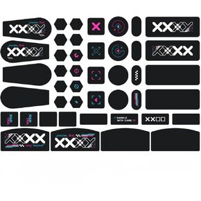Universal Mouse Grip Tape Pre-Cut Pre-Laminated Sweat Absorbing High Performance Universal Anti Slip Mouse Keyboard Artisan Grips Tape Ultra-Thin 0.37mm (Cyberpunk)
