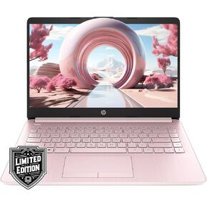 HP 14" HD Laptop | Back to School Limited Edition with 1 Year Microsoft 365 | Intel Quad-Core Processor | 16GB RAM | 576GB Storage | Long Battery Life | Pink | w/WOWPC Bundle | Windows 11