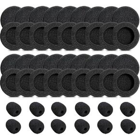 50 Pack Ear Cushions for Jabra Headset Replacement Foam Covers Ear Pads for Jabra GN1900 2000 2025 PRO 920 930 9450 Biz 1100 1500 Plantronics H251 H261 Most Standard Size Office Telephone Headphones