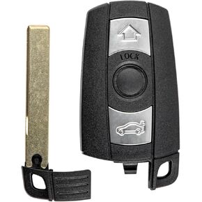 Key Fob Replacement for 2006-2011 BMW 3 5 Series, 325i, 328i, 330i, 335i, 525i, 528i, 530i, 535i, 550i& More Car Keyless Entry Remote Control Start, KR55WK49127, 3 Btn