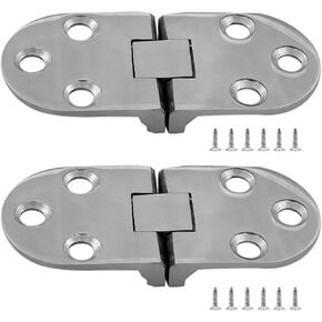 RANYUSSMarine Grade CAST Solid 316 SS Mirror Polished Door Hinges Stainless Steel 66MM x 29MM(2.6in*1.2in) Pair for Boat, RVs