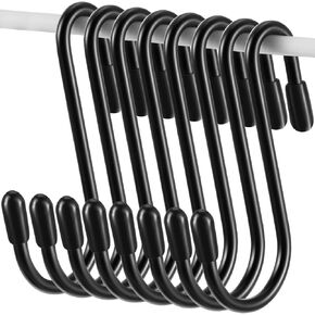 36 Pieces S Hooks for Hanging Heavy Duty S Shaped Hook Rack Metal Non Slip Hanger for Christmas Tree Stocking Kitchen Pot Closet Wire Bathroom Bedroom Pan Bag Plant(2.4 Inch,White)