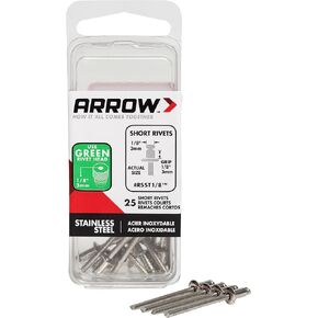 Arrow RSA1/8IP Short Aluminum 1/8-Inch Rivets, 100-Pack