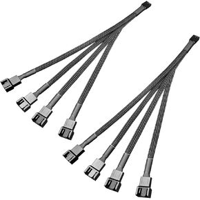 3 Way 4 PIN PWM Fan Flitter ، محول كابل الأكمام مضفر Y SPLITTER PC 4 PIN COMPLED CABLE 1TO2 1TO3 1TO4 (1TO4-2P)