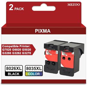 MEZOO BH-20 CH-20 Printhead Replacement for PIXMA G7020 G6020 G5020 G3260 G2260 G1220 G1230 G2270 G3262 G3270 G4270 MegaTank Printer Head Ink cartridges 8026XL 8035XL Set Combo Pack
