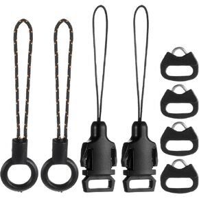 8 Pcs Quick Release Buckle for DSLR Camera Strap, Triangle Loops Adapter with ABS Cap Mini Split Lug Ring Connector for Mirrorless Cameras Eyelet Sling Belt
