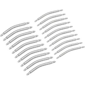 uxcell 22mm Curved Spring Bar Pins 1.5mm 1.8mm Dia Stainless Steel Double Flanged End Watch Band Link Pin 20pcs