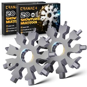 Christmas Stocking Stuffers for Women - Snowflake Multi Tools for Men, 20 in 1 Multitool Unique Cool Stuff Ideas Gadgets Gifts for Men Who Have Everything, Mini Portable Screwdriver Bottle Opener