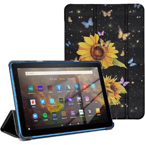 للنار HD 8 Tablet Case Kindle Fire HD 8 & 8 Plus (2024/2022/2020 الإصدار 12/10 GEN) SMART TRIFOLD COVER