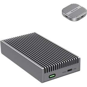 Fanless 40Gbps USB4 Rugged NVMe Enclosure (Gray) Bundle with 10Gbps USB3.2 Magnetic NVMe Enclosure (Gray)