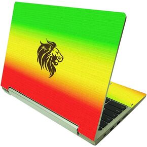 MightySkins Skin Compatible with Lenovo IdeaPad Flex 3 Chromebook 2-in-1 11.6" (2021) - Rasta Rainbow | Protective, Durable, and Unique Vinyl Decal wrap Cover | Easy to Apply | Made in The USA
