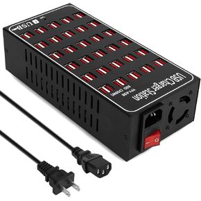 USB Charging Station for Multiple Devices, 300W 60 Port Desktop Fast Charger Station with Intelligent Protection, Multi Ports USB Charger Block for Home School Hotel Office Shopping Malls