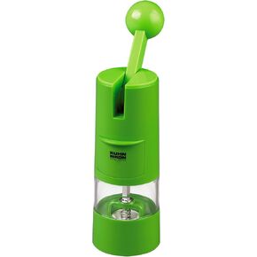 Kuhn Rikon Epicurean Adjustable Ratchet Grinder with Ceramic Mechanism for Salt, Pepper and Spices, 8.5 x 2.75 inches, Stainless Steel