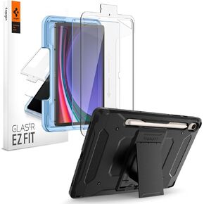 Spigen Galaxy Tab S9 11" Tough Armor Pro Black & Galaxy Tab S9 Glas.tR EZ Fit (1P)