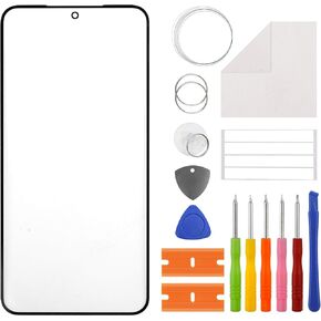 Duotipa NEW Front Glass Panel Replacement for Samsung Galaxy S24 6.2 inch, Front Glass Screen Replacement with OCA with Repair Tools Kit-No LCD Screen and Touch Digitizer