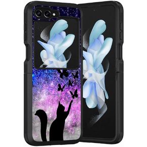 بالنسبة إلى Samsung Galaxy Z Flip 6 CASE ، فإن الطبقة المزدوجة الثقيلة للطبقة الثقيلة مقاومة للهدوء قابلة للطي قابلة للطي الأنيقة لـ Samsung Galaxy Z Flip 6 5G (2024) ، جمجمة هيكل عظمي مضحك