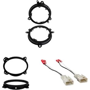 Metra 82-8148 6" to 6-3/4" Speaker Adapter, Black & 6" x 9" Front Speaker Adapter for Select Lexus and Toyota Vehicles & Connector for Select Toyota Vehicles