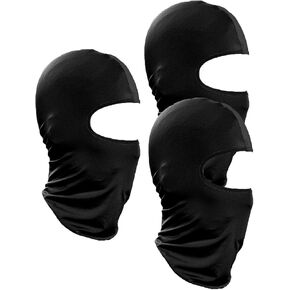 3 Pieces Balaclava Face Mask Outdoor Cycling Headgear Motorcycle Face Masks for Men and Women (Black)