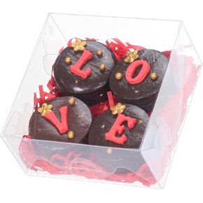 20pcs 4x4x2 Inch Bakery Boxes with Window Cookies Boxes Soap Box Chocolate Truffle boxes Macaron Boxes Gift Treat Boxes for Cake Browine pastries, Dount or gifts goodies Party Favor
