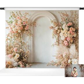 Kate Boho Spring Floral Arch Wedding Backdrop Photo Background Studio Props,7x5ft