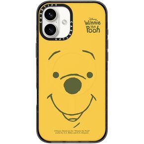 CASETiFY Impact iPhone 16 Pro Max Case [Winnie The Pooh Co-Lab / 8.2ft Drop Protection/Magsafe] - Vintage Collage Case - Clear Black