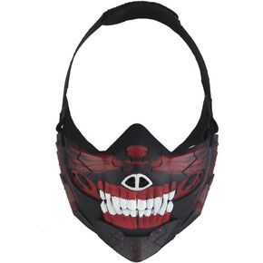 Tactical Airsoft Half Face Masks, Rebel Skull Airsoft Half Face Mask Airsoft Protective Masks for Cs War Game Halloween Party