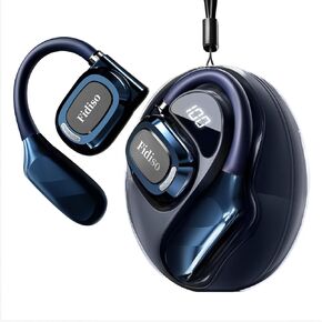 فوق سماعات الأذن ، 5.4 سماعات رأس Bluetooth مع عرض LED ، و 30-40 ساعة اللاسلكية أذن الأذن مفتوحة مع Earhooks ، و ultra-compor