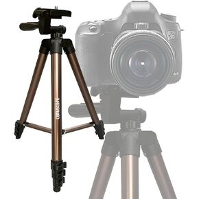 31 "ترايبود الكاميرا ، حامل الألمنيوم الاحترافي للكاميرا بدون مرآة/DSLR/الهاتف الخليوي/كاميرا الفيديو ، مع حامل الهاتف ، والذهبية الشمبانيا (51" حامل ثلاثيات/هاتف)