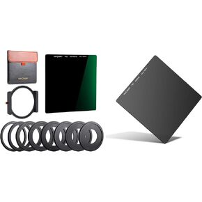 Square ND1000 + ND8 Filter Kit (12 Pcs), ND1000(10 Stop) + ND8 (3 Stop) + Mental Filter Holder + 8 * Filter Adapter Rings+ Filter Case