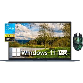 ASUS Vivobook 17.3" FHD Business Laptop, Intel Core i3-1215U(Beat AMD Ryzen 5 7520U), 16GB RAM, 512GB SSD, 180° Lay-Flat, Wi-Fi 6E, Bluetooth, Windows 11 Pro, Quiet Blue
