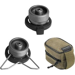 CAMPINGMOON 8oz Butane Canister Adapter Lockable Conver to Screw Type Catridge EN417 Lindal Valve Z10+Z11+bag
