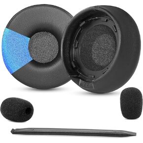 TaiZiChangQin Earpads Replacement Ear Pads Compatible with Jabra Engage 55/65/75 (Stereo Version) Headphone (Do Not Fit Engage 55/65/75 Mono Version, Engage 75/65 Convertible) Protein Leather Cushions