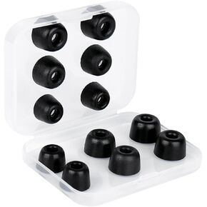 3 Pairs KBEAR KF01 Memory Foam Eartips, KINBOOFI KZ ZS10 PRO Silicone IEM Eartips Earbuds for KZ ZST ZS10 PRO X AS10 AS24 ZSN PRO X ZS10 PRO2 TANGZU WAN'ER CCZ DC02 DC01-PRO Wired Headphone
