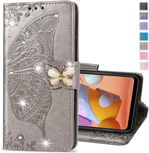 Moto G 5G 2025 Wallet Case Glitter with Card Slots Phone Case for Women Diamond Butterfly Shockproof Protective Case for Motorola Moto G 5G 2025 Crystal Pink in Kuwait