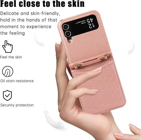 حالة الهاتف ASUWISH لـ Samsung Galaxy Z Flip 3 5G 2021 غطاء محفظة مع واقي شاشة زجاجي مقسى وحزام معصم ، حامل بطاقة الائتمان ، خلية Zflip3 Z3 flip3 3z نساء روزولد in Saudi Arabia